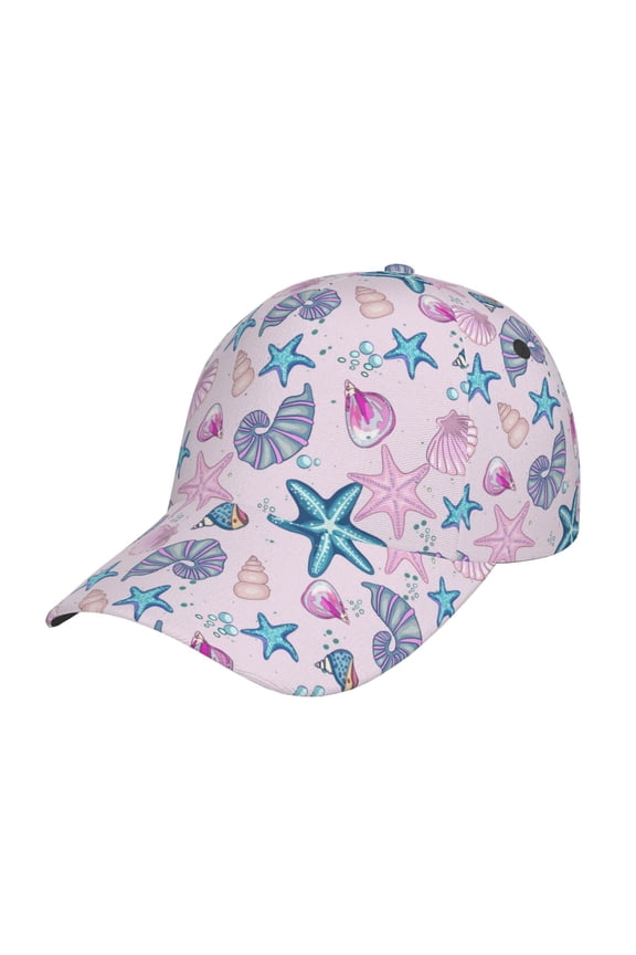 Sea Shells 3 Pattern Baseball Cap Outdoor Cap Mountain Dad Hat - Unstructured Soft Cotton Cap-Adjustable UV Protection Cap