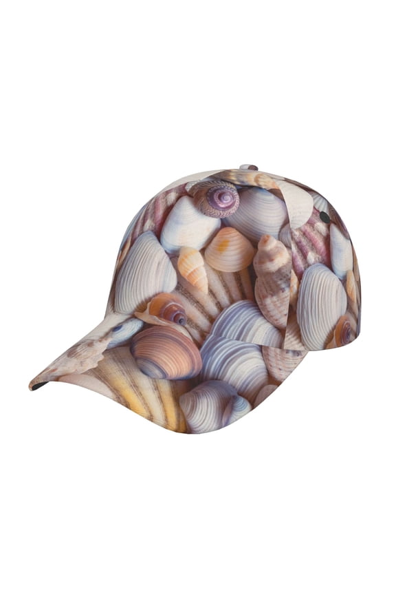 Sea Shells Pattern Baseball Cap Outdoor Cap Mountain Dad Hat - Unstructured Soft Cotton Cap-Adjustable UV Protection Cap