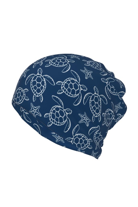 Sea Turtle Cotton Slouchy Beanie Hat for Men/Women,Lightweight Oversize Large Thin Skull Cap Night Sleeping Cap