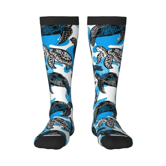 Rateoe Sea Turtle Life Pattern Women’s Knee High Crew Socks,Trouser Socks Comfortable, Breathable, Moisture-Wicking and Soft