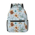 thumbnail image 1 of Rateoe Sea Turtle Pattern Durable Student Backpack Laptop Bag- Ergonomic Design, Waterproof Twill Fabric - Ideal for School, Travel, and Outdoor Activities, 1 of 6