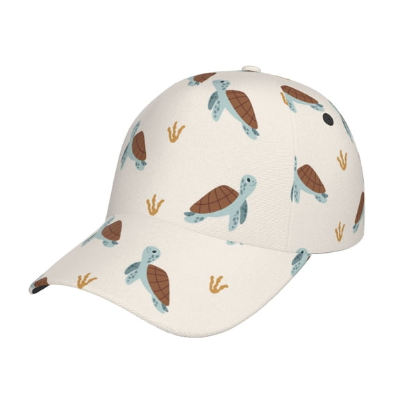 Rateoe Sea Turtle Pattern Men’s Baseball Cap – Adjustable Curved Brim Hat, Soft Cotton Sports Cap for Outdoor, Casual, and Everyday Wear, Comfortable & Breathable
