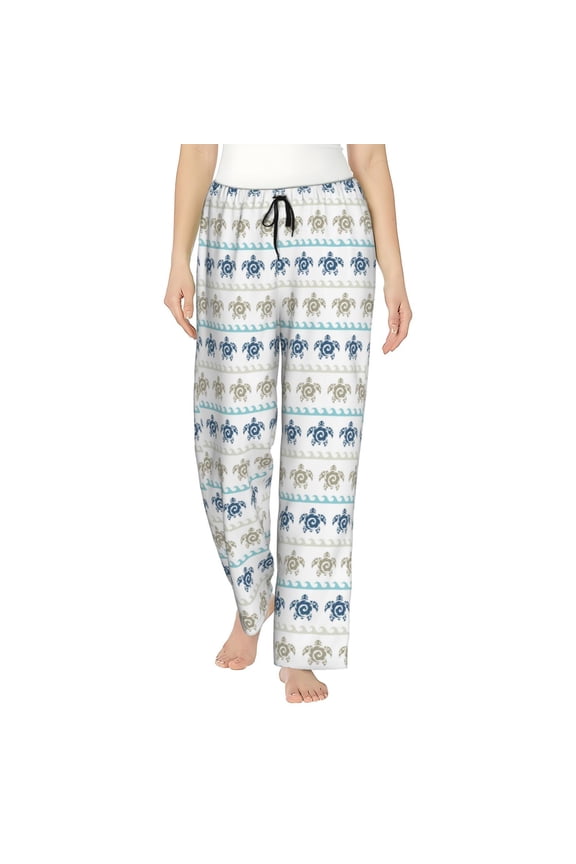Sea Turtle Pattern Women’s Ultra-Soft Comfy Pajama Lounge Pants Sleepwear,Comfortable Lounge Wear,lightweight Pajamas, Casual Home Wear-X-Large