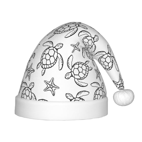 Rateoe Sea Turtle Santa Hat Confortable Christmas Hat for Christmas Party Favors Fit for Kids