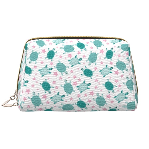 Rateoe Sea Turtle for Travel Makeup Bag,Large Capacity Cosmetic Bags for Women,Waterproof Portable Pouch Open Flat Toiletry Bag Make up Organizer