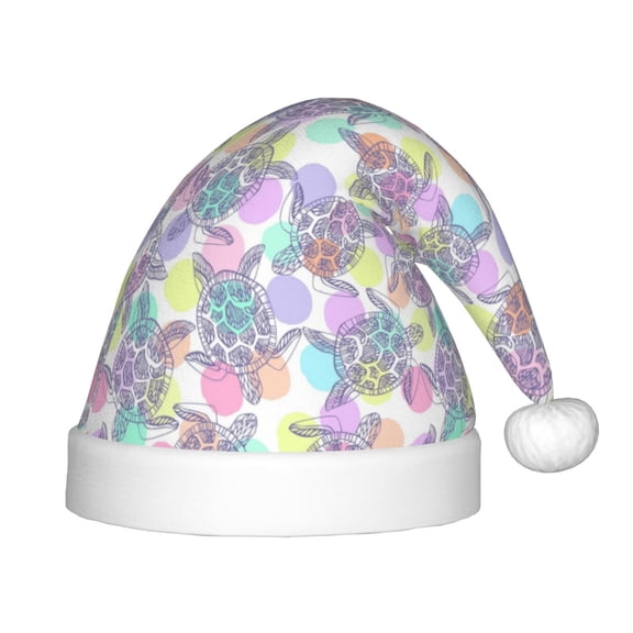 Rateoe Sea Turtles Santa Hat Confortable Christmas Hat for Christmas Party Favors Fit for Kids