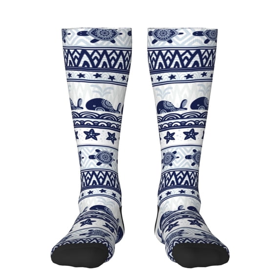Rateoe Sea Underwater Animals1 Pattern Women’s Knee High Crew Socks,Trouser Socks Comfortable, Breathable, Moisture-Wicking and Soft