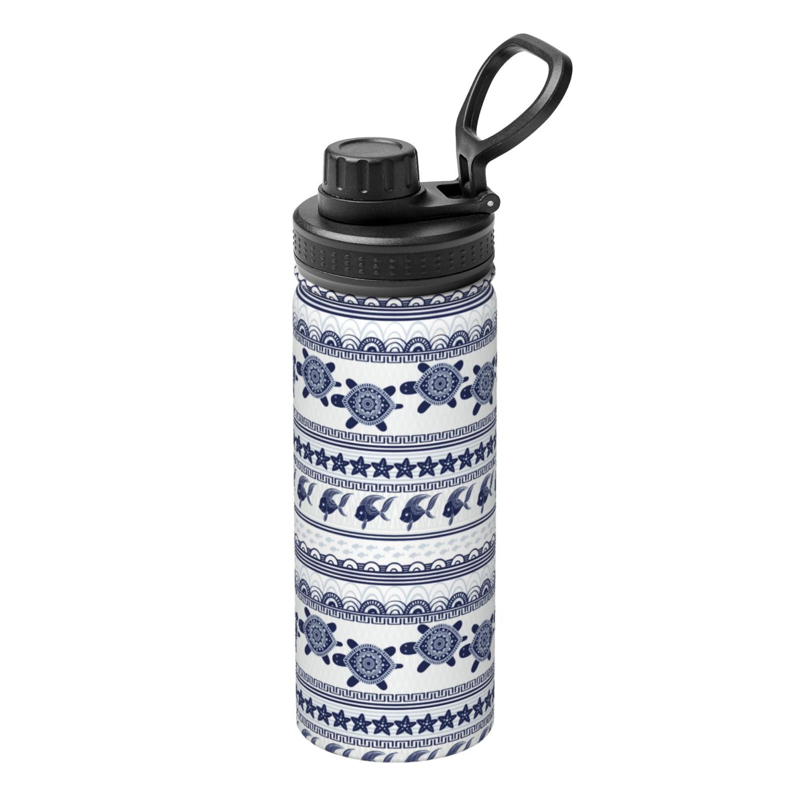 Turtle Shell Kettle Rateoe Sea Underwater Turtles Printed 18oz Sports Insulated Water ...