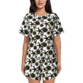 thumbnail image 1 of Rateoe Sea ​​Urchin Pattern Women's Short-Sleeved Pajama Set - 2 Piece Soft and Lightweight Sleepwear Set-4X-Large, 1 of 7