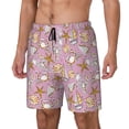 thumbnail image 1 of Rateoe Seafood Pattern Men’s Swim Shorts with Compression Liner – Double-Layered Quick-Dry Swimwear, Comfortable & Stretchy Beach Shorts-3X-Large, 1 of 6