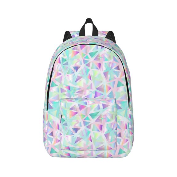 Rateoe Sequins Pattern Canvas College Laptop Backpack,Travel Daypack,Durable Rucksack Travel Notebook Bag School Backpack Book Bag for Men Women-Small