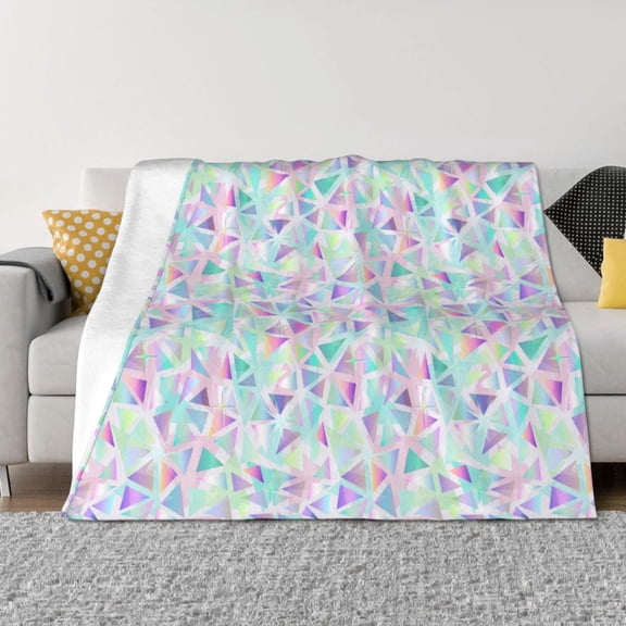 Rateoe Sequins Pattern Flannel Throw Blanket, Ultra-soft Blanket for Bed, Couch, Car, Hypoallergenic Anti-pilling blanket-