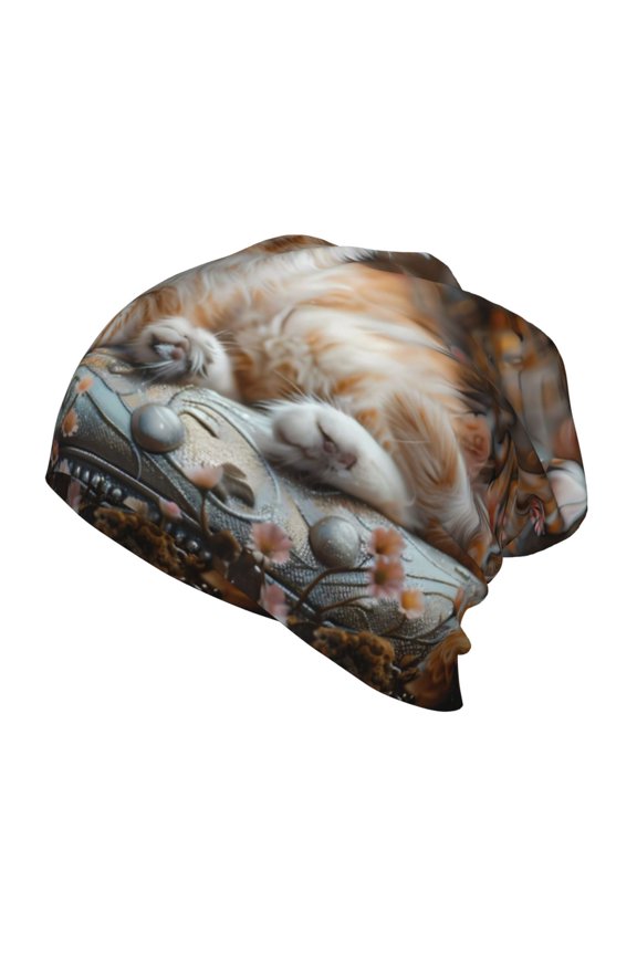 Serene Kitten Kingdom Kids Beanie Warm Knit Beanie Hats Boys Girls Winter Hat Soft Slouchy Hats for Kids