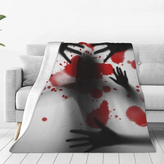 Rateoe Shadows Behind Print Fuzzy Fleece Throw Blanket Extra Large,Super Soft,Fluffy and Warm Blankets for Couch,Bed,All Season Use (40"x30")
