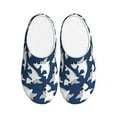 thumbnail image 1 of Rateoe Shark Print Women's Men's Cotton Knit Slippers Lightweight Memory Foam Indoor House Shoes with Anti-Skid Sole-40/41, 1 of 7