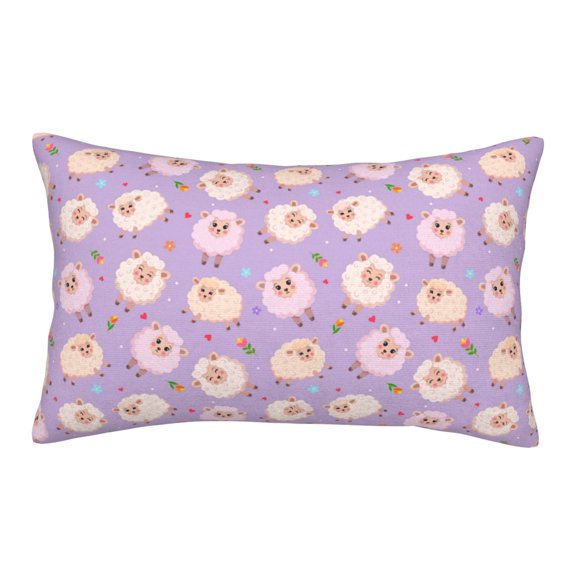Rateoe Sheeps Pattern Pillow Covers with Invisible Zipper(Pillows are not Included) Standard Pillowcases-16"x24"