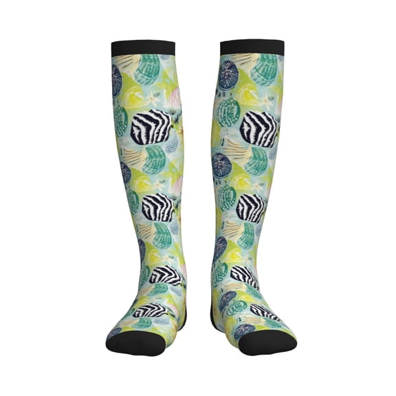 Rateoe Shell Clam Compression Socks for Women and Men 20-30mmHg-Circulation Support Socks Knee High Nurse Pregnant Running Medical and Travel Athletic