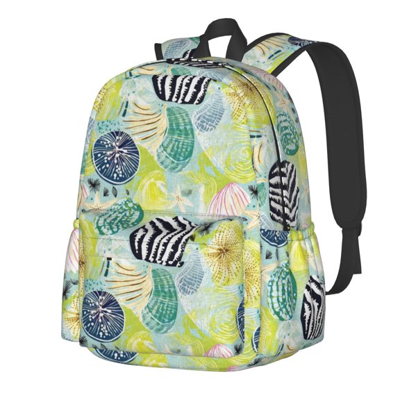 Rateoe Shell Clam Pattern Student Backpack,Backpack for School,Lightweight Bag,Travel Backpack,Outdoor Backpack,Large Capacity Backpack