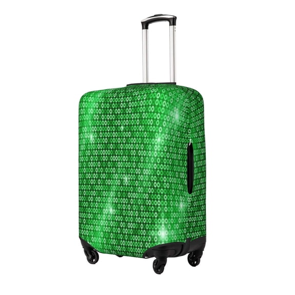 Rateoe Shiny round green sequins Printed Luggage Cover, Suitcase Protector Fits 18-32 Inch Luggage-Large