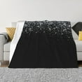 thumbnail image 1 of Rateoe Silver Glitter1 Pattern Flannel Throw Blanket, Ultra-soft Blanket for Bed, Couch, Car, Hypoallergenic Anti-pilling blanket-60"x50"(Horizontal), 1 of 6