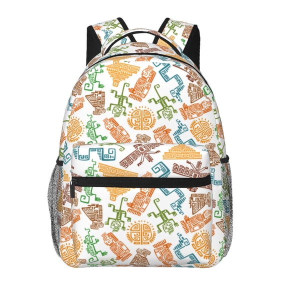 Rateoe Simple Drawing Pattern Casual Backpack for School, Work, Travel Adjustable Straps, Multiple Compartments Ergonomic Design, Fits Laptops and Tablets