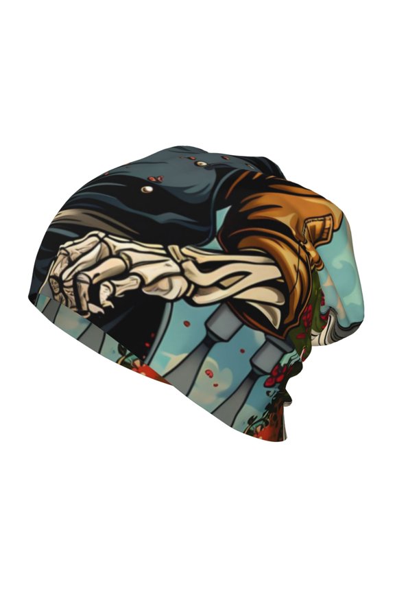 Skeleton Chef BBQ Scene Kids Beanie Warm Knit Beanie Hats Boys Girls Winter Hat Soft Slouchy Hats for Kids