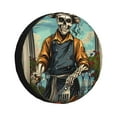 thumbnail image 1 of Rateoe Skeleton Chef BBQ Scene Pattern Tire Cover Wheel Protectors Weatherproof Wheel Covers Universal Fit for Trailer Rv SUV Truck Camper Travel Trailers Accessories-14 inch, 1 of 6