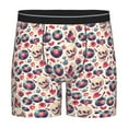 thumbnail image 1 of Rateoe Skull Guitar record lips Print Men’s Underwear Boxer Briefs Soft Comfortable Underwear Boxer Briefs, Long Leg Briefs,Anti-chafing Boxer Briefs, 1 of 7