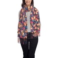 thumbnail image 1 of Rateoe Skull colorful daisy Women's Traditional Scarf Wrap Tassel Shawl Fringes Neck Head Shawl Retro Scarf, 1 of 8