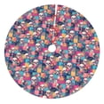 thumbnail image 1 of Rateoe Skull flower leaf Plaid Print Christmas Tree Skirt 30" for Xmas Holiday New Year Party Circle Tree Mat Ornaments Decoration, 1 of 7