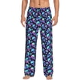 thumbnail image 1 of Rateoe Skull flower tie dye Pattern Men’s Ultra-Soft Comfy Pajama Lounge Pants Sleepwear,Comfortable Lounge Wear,lightweight Pajamas, Casual Home Wear-Medium, 1 of 6
