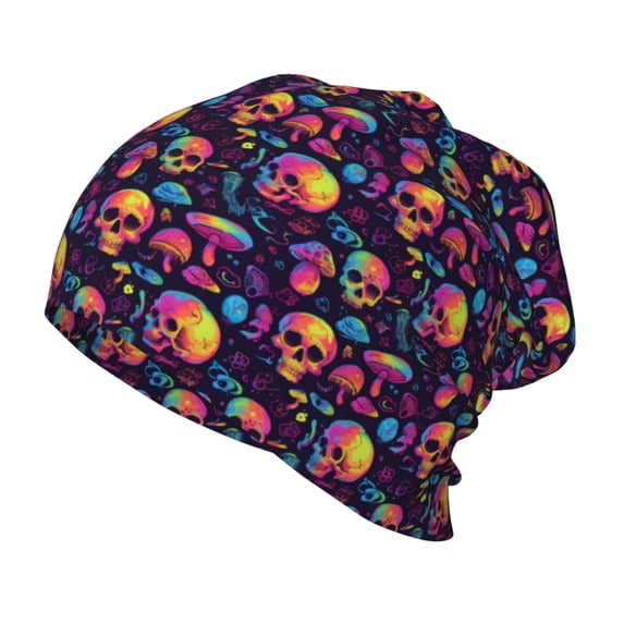 Rateoe Skull mushroom Kids Beanie Warm Knit Beanie Hats Boys Girls Winter Hat Soft Slouchy Hats for Kids