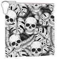 thumbnail image 1 of Rateoe Skull and palm leaves Shower Curtain - Fancy Bathroom Shower Curtain Sets - Waterproof Shower Curtain with Hooks with 12 Plastic Hooks 72x72 Inches, 1 of 5
