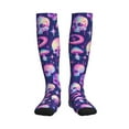 thumbnail image 1 of Rateoe Skull rainbow color Compression Socks for Women and Men 20-30mmHg-Circulation Support Socks Knee High Nurse Pregnant Running Medical and Travel Athletic, 1 of 7