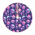 thumbnail image 1 of Rateoe Skull rainbow color Pattern Christmas Tree Skirt with Ties , Christmas Tree Decorations, Farmhouse Christmas Decor Xmas Holiday Decorations-30", 1 of 6