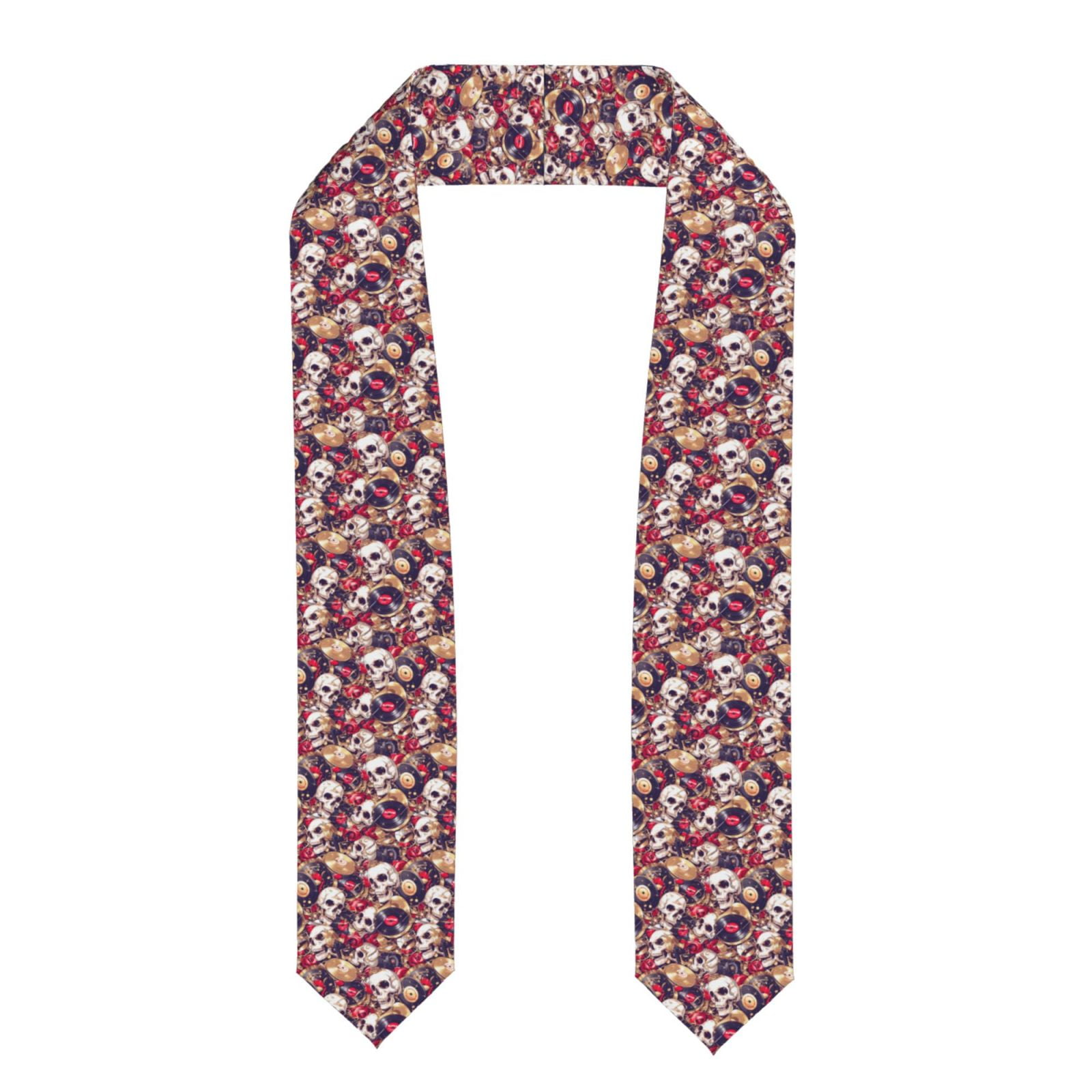 Rateoe Skull record artist Pattern Graduation Shawl Stole – Elegant ...