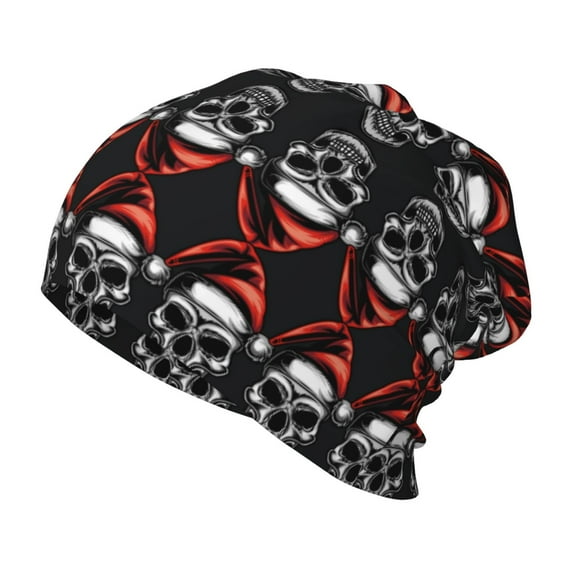 Rateoe Skull santa hat Kids Beanie Warm Knit Beanie Hats Boys Girls Winter Hat Soft Slouchy Hats for Kids