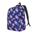 thumbnail image 1 of Rateoe Skull starry sky flower leaf Pattern Durable Canvas Backpack for Men & Women – Stylish & Lightweight – Adjustable Straps, Multiple Pockets – Fits 15-17 Inch LaptopsSmall, 1 of 5