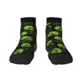 thumbnail image 1 of Rateoe Skulls And Cobwebs Pattern Quarter Crew Socks,Toe Seamed Ankle Socks,Cotton Cushioned Breathable Athletic Crew Sports Socks, 1 of 7