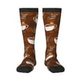 thumbnail image 1 of Rateoe Sloths Need More Coffee Pattern Women’s Knee High Crew Socks,Trouser Socks Comfortable, Breathable, Moisture-Wicking and Soft, 1 of 6