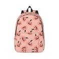 thumbnail image 1 of Rateoe Smiling Pink Pumpkins Pattern Canvas College Laptop Backpack,Travel Daypack,Durable Rucksack Travel Notebook Bag School Backpack Book Bag for Men Women-Small, 1 of 7