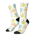 thumbnail image 1 of Rateoe Snake And Cactus for Women Casual Calf Socks - Cute Crew Socks - Thin Soft Above Ankle Socks Size 5-11, 1 of 6