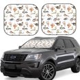 thumbnail image 1 of Rateoe Snake Pattern 2 Piece Car Windshield Sun Shade Foldable | Front Windshield Shade for Sun, Heat and UV Rays | Sunshade for Car Front Window-Small, 1 of 6