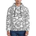thumbnail image 1 of Rateoe Snake Pattern Mens Hoodie, Pullover Hooded Sweatshirt, Kangaroo Pocket Hoodie Ideal for Daily Wear, Travel and Home-3X-Large, 1 of 7