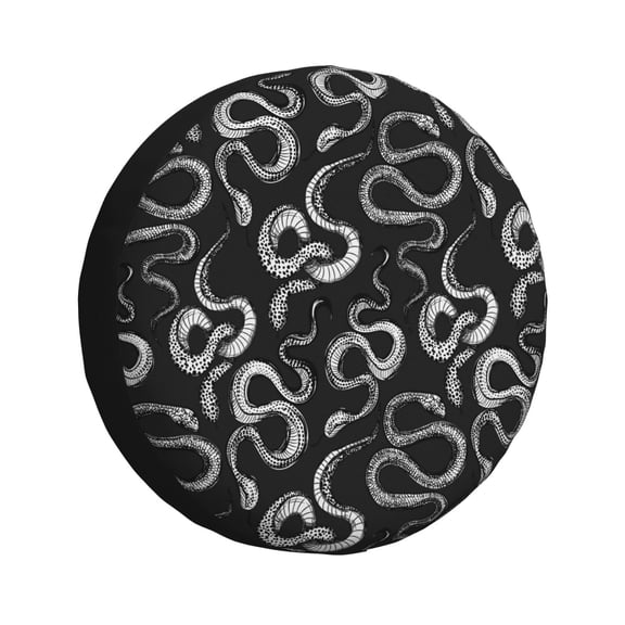 Rateoe Snake Pattern Tire Cover Wheel Protectors Weatherproof Wheel Covers Universal Fit for Trailer Rv SUV Truck Camper Travel Trailers Accessories-14 inch