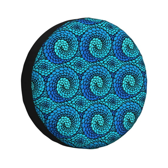 Rateoe Snake Pattern Tire Cover Wheel Protectors Weatherproof Wheel Covers Universal Fit for Trailer Rv SUV Truck Camper Travel Trailers Accessories-15 inch