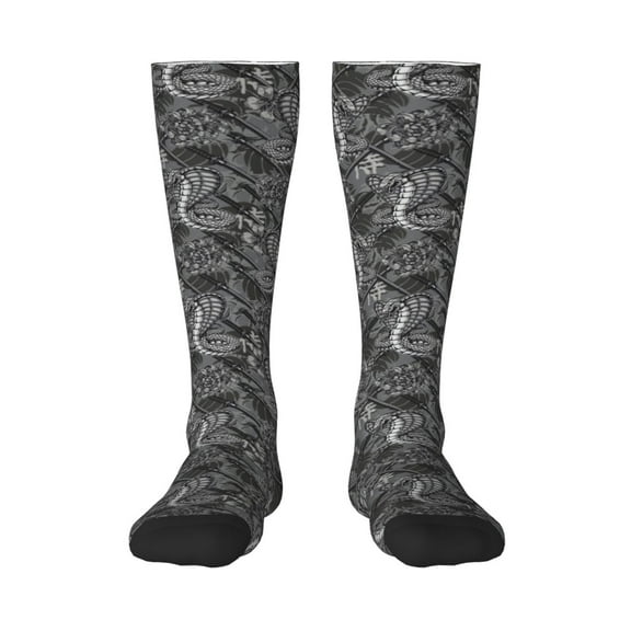 Rateoe Snake Pattern Women’s Knee High Crew Socks,Trouser Socks Comfortable, Breathable, Moisture-Wicking and Soft