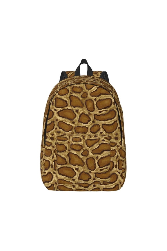 Snake Skin Pattern Canvas College Laptop Backpack,Travel Daypack,Durable Rucksack Travel Notebook Bag School Backpack Book Bag for Men Women-Medium