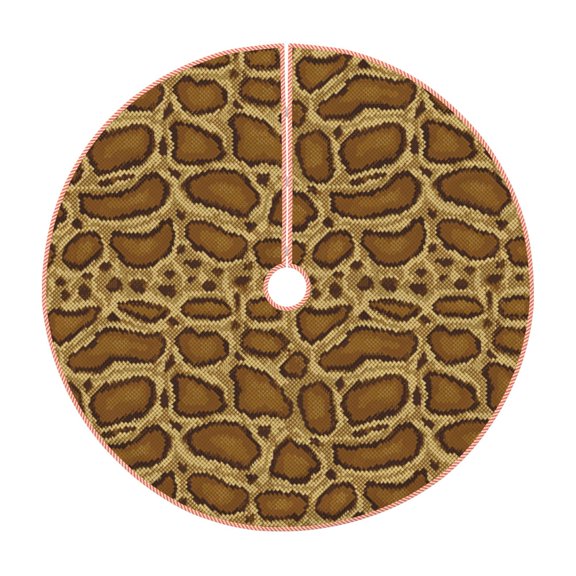 Rateoe Snake Skin Pattern Christmas Tree Skirt with Ties , Christmas Tree Decorations, Farmhouse Christmas Decor Xmas Holiday Decorations-30"