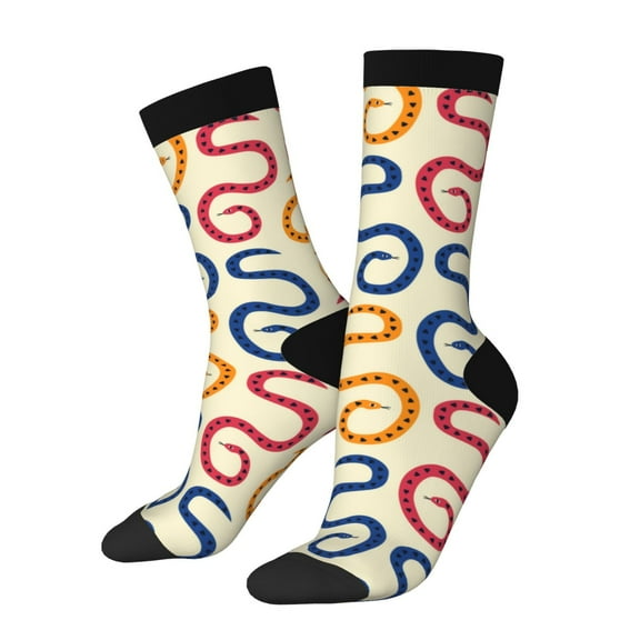 Rateoe Snake for Women Casual Calf Socks - Cute Crew Socks - Thin Soft Above Ankle Socks Size 5-11